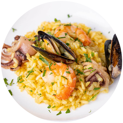 Risotto with seafood