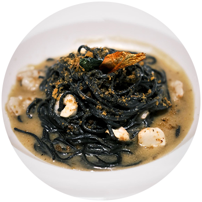 black squid ink pasta