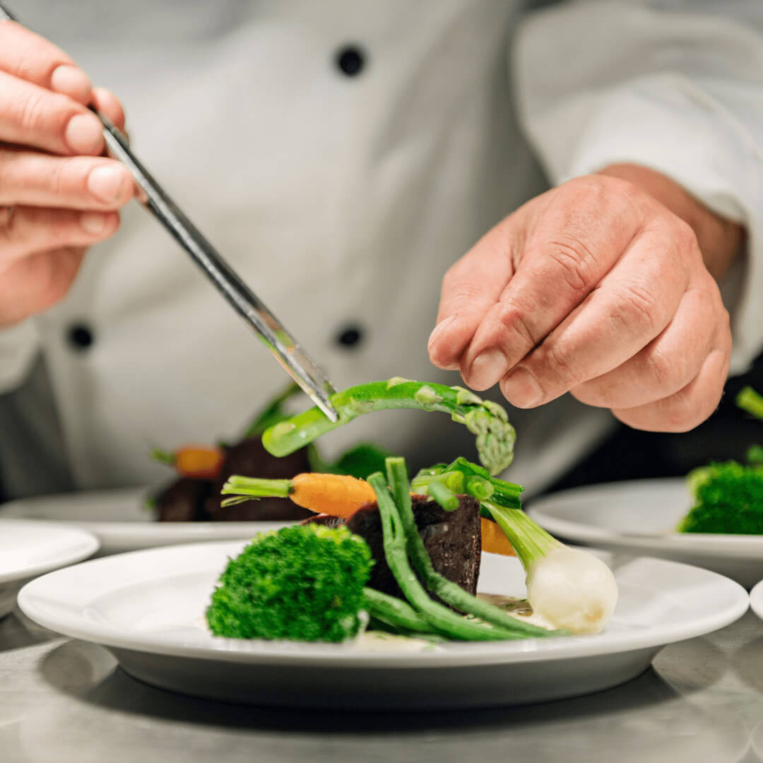 Chef Preparing a Plate