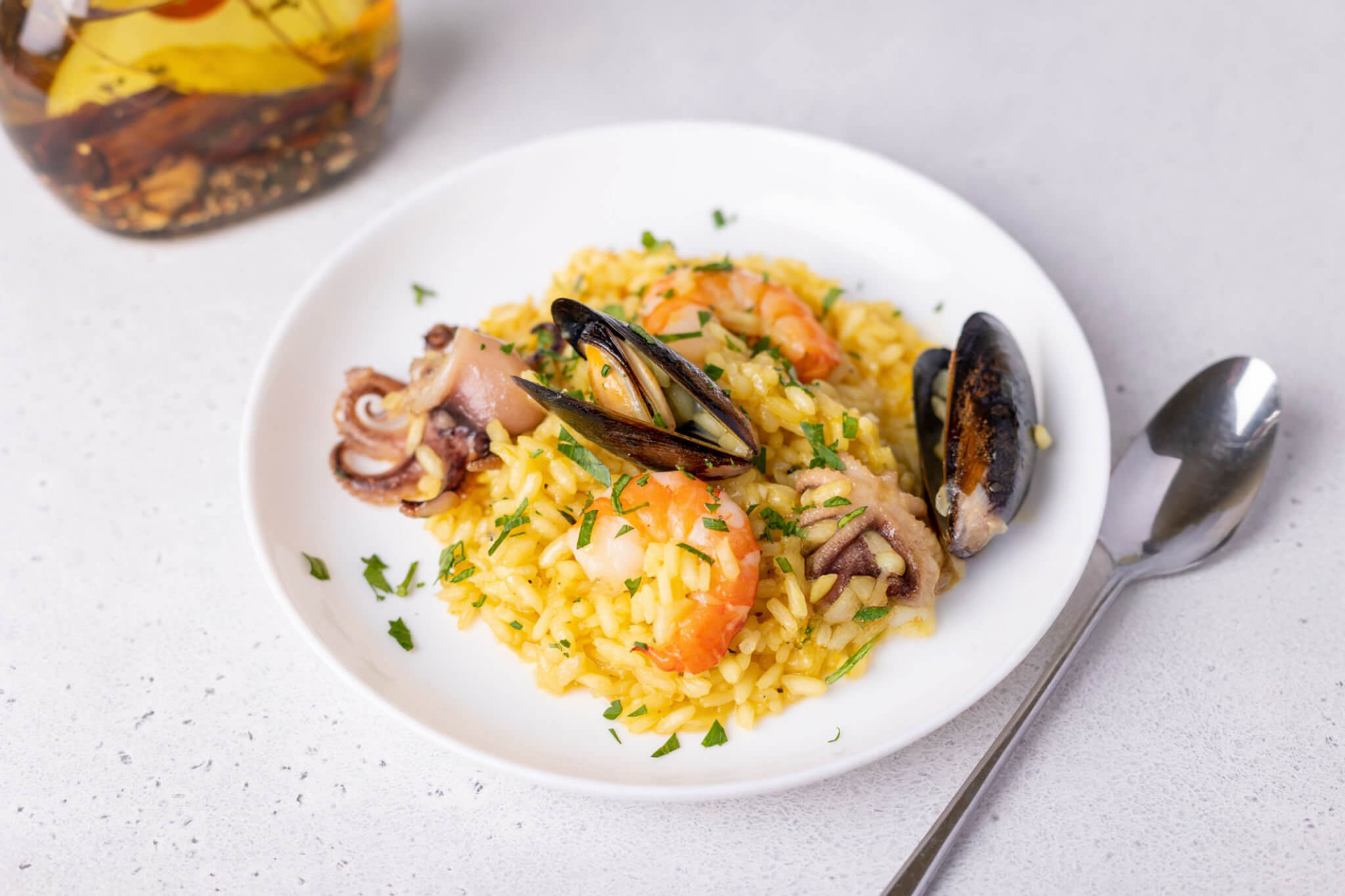 Risotto with seafood